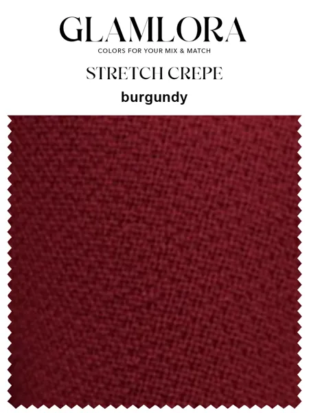 Stretch Crepe Fabric Color...
