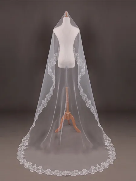 Pretty Tulle With Lace Long...