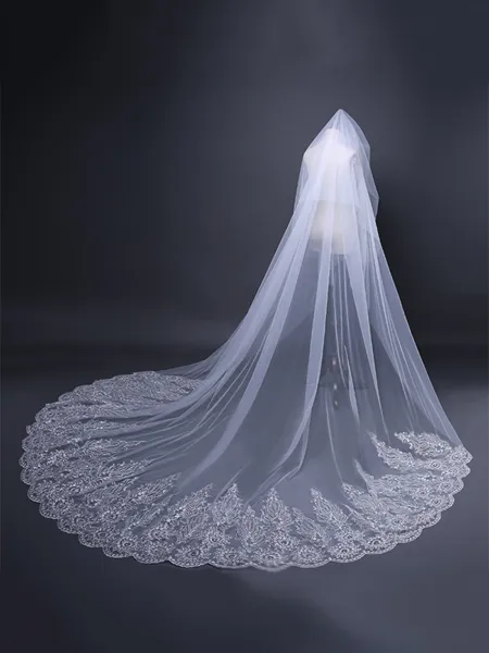 Graceful Tulle With Lace...