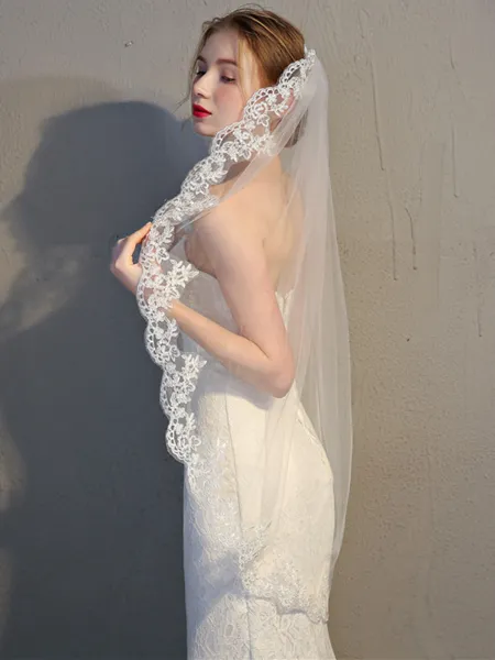 Graceful Tulle With Lace...