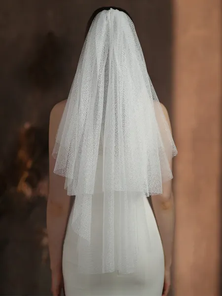 Pretty Tulle Two-Tier Elbow...