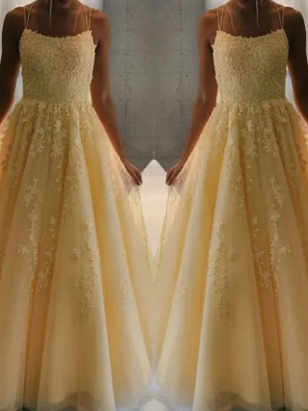 A-line Princess Spaghetti...