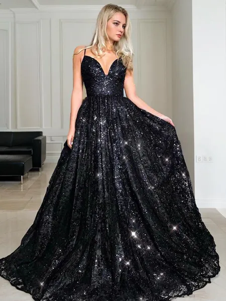 A-line V-Neck Sleeveless...