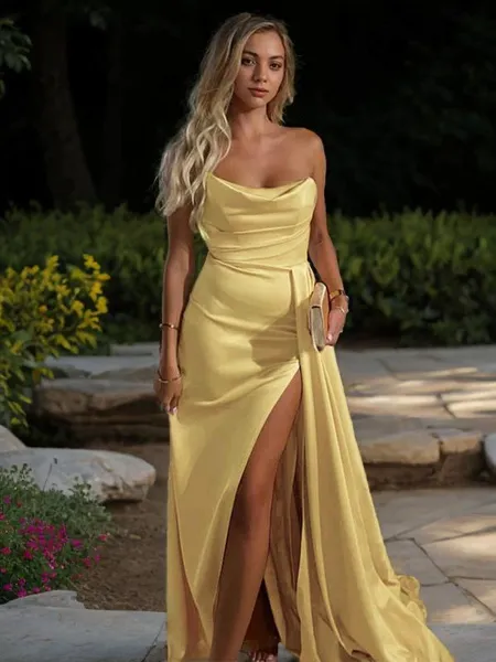 Sheath/Column Strapless...