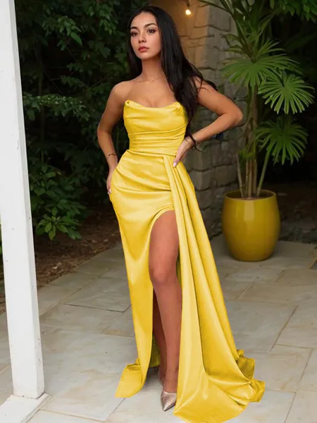 Sheath/Column Strapless...