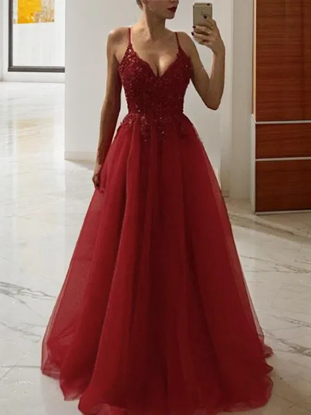 A-line Princess Spaghetti...