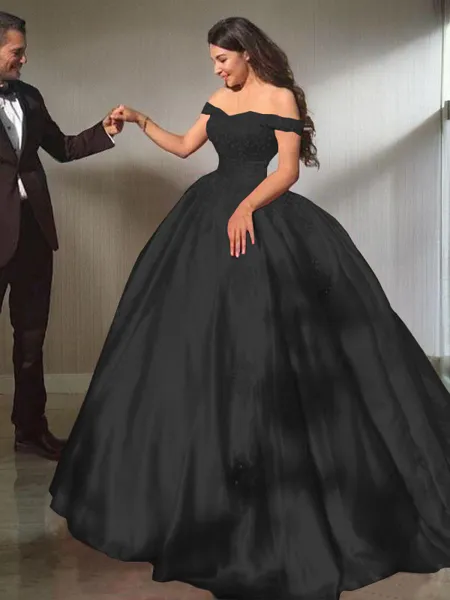 Ball-Gown Off-the-Shoulder...