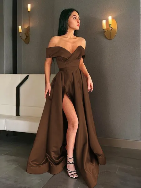 A-line Off-the-Shoulder...