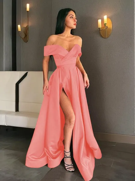 A-line Off-the-Shoulder...