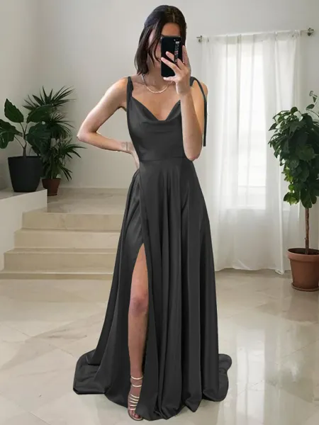 A-line Spaghetti Straps...