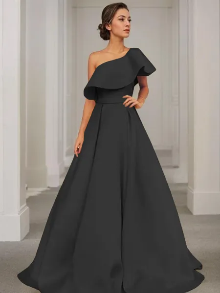 A-line Perfect One-Shoulder...