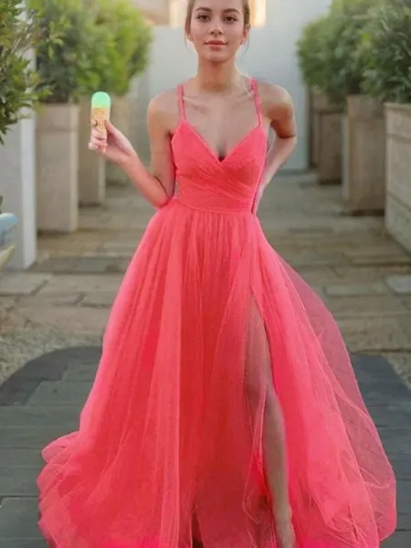 A-line Princess V-Neck...