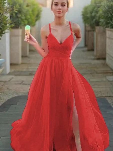 A-line Princess V-Neck...