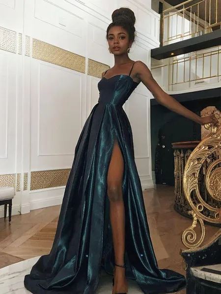 A-line Spaghetti Straps...