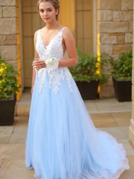 A-line Princess V-Neck...