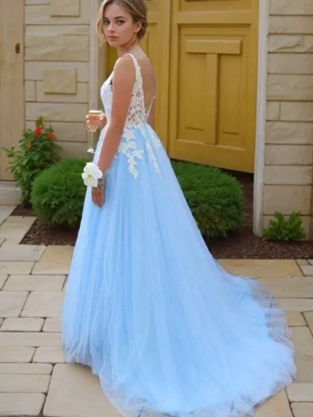 A-line Princess V-Neck...