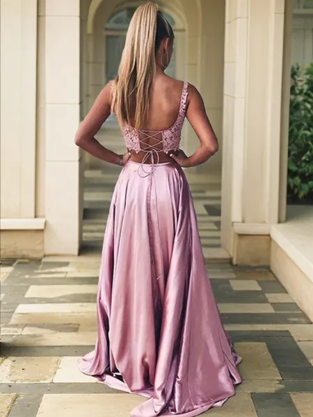 A-line Square Sleeveless...