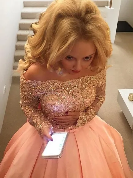 Ball-Gown Off-the-Shoulder...