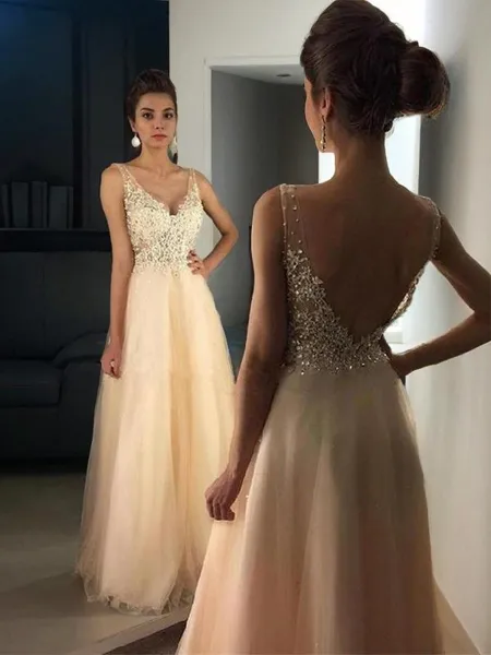 A-line Princess V-Neck...