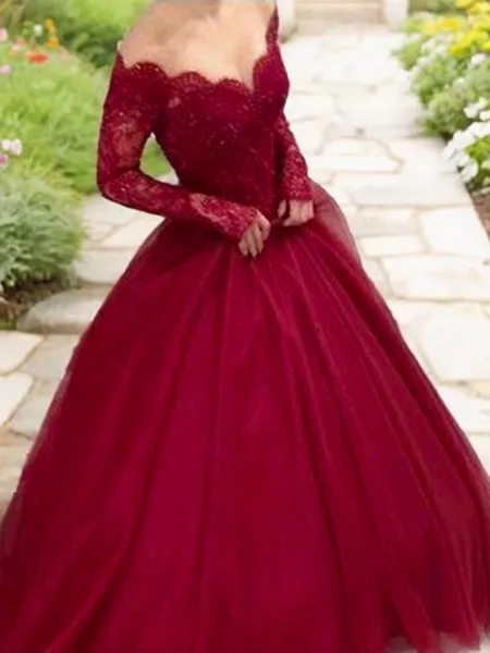 Ball-Gown Princess V-Neck...