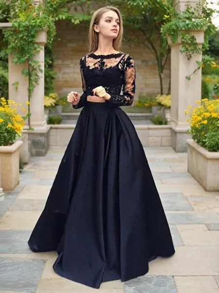 Ball-Gown Bateau Long...