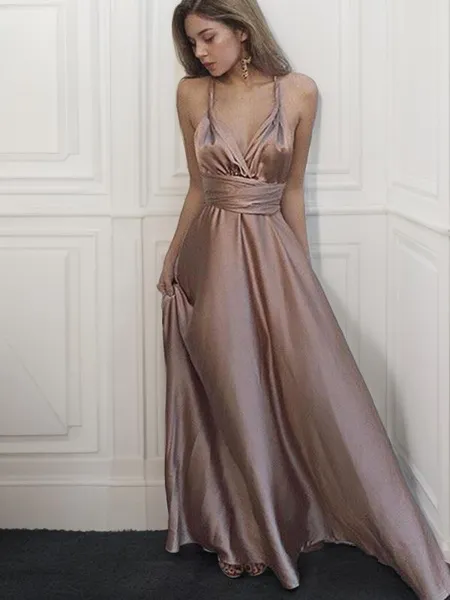 A-line Spaghetti Straps...