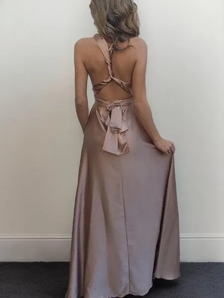 A-line Spaghetti Straps...