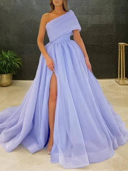 Ball-Gown One-Shoulder...
