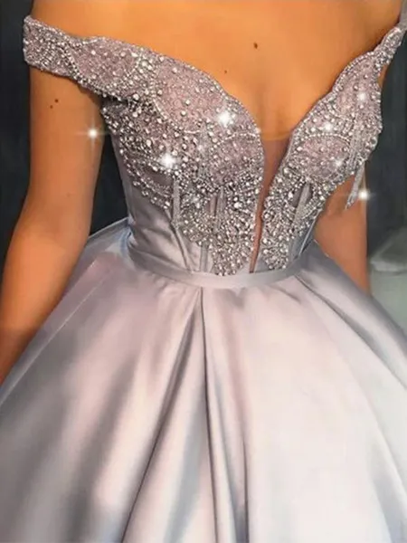 Ball-Gown Off-the-Shoulder...