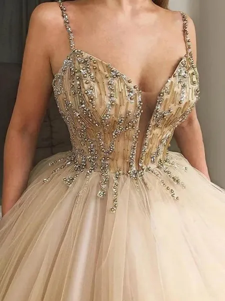 Ball-Gown Princess V-Neck...