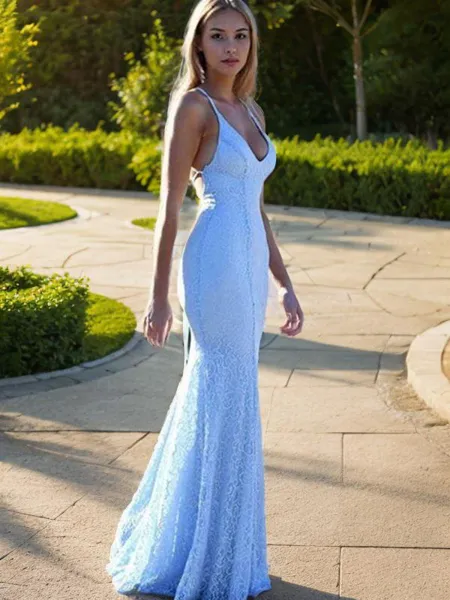 Sheath/Column V-Neck...