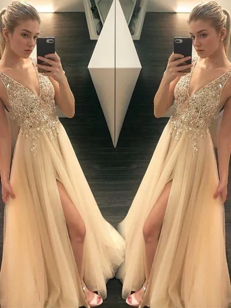 A-line Princess V-Neck...