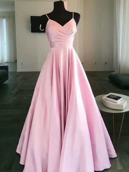 A-line Spaghetti Straps...