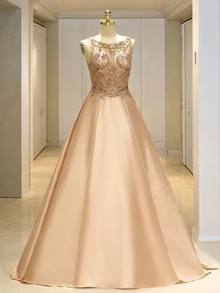 Ball-Gown Bateau Sleeveless...