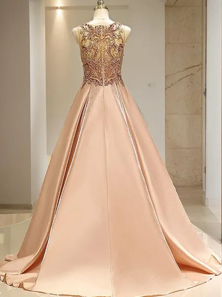 Ball-Gown Bateau Sleeveless...
