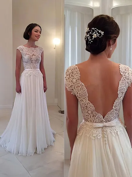 A-line Scoop Sleeveless...