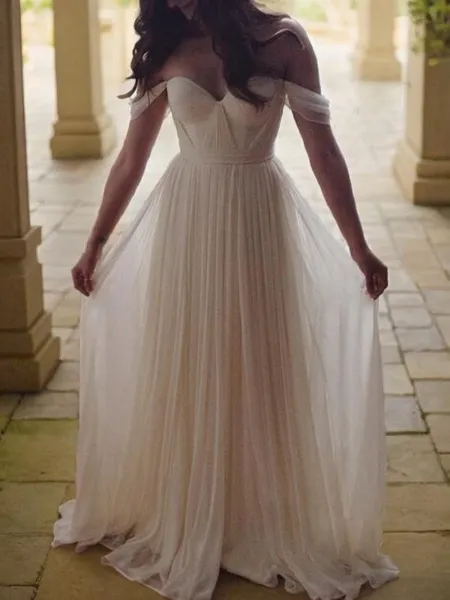 A-line Off-the-Shoulder...