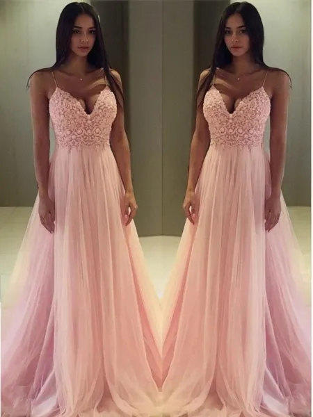 A-line Princess Spaghetti...