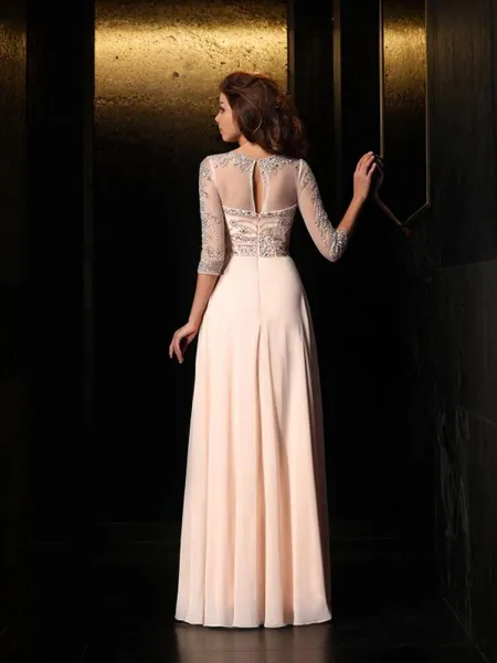 A-line Scoop 3/4 Sleeves...