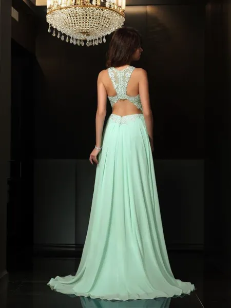 A-line High Neck Sleeveless...