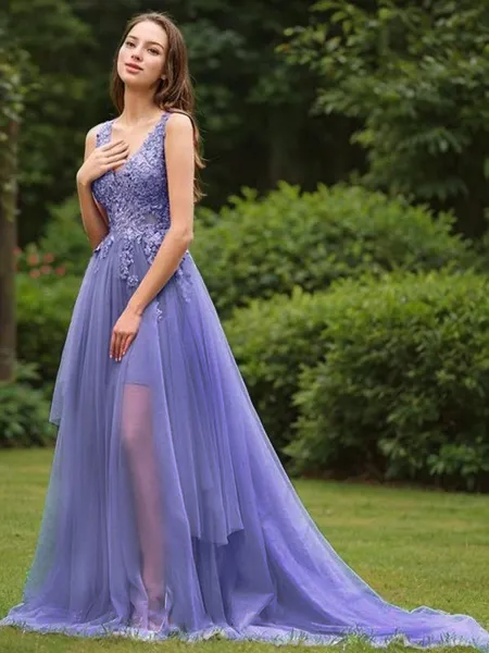 A-line Princess V-Neck...