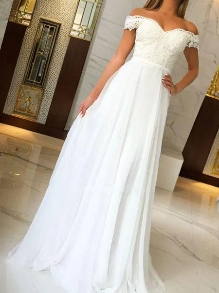 A-line Off-the-Shoulder...