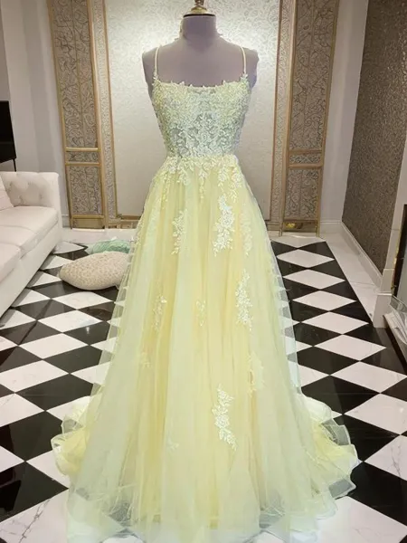 A-line Princess Spaghetti...