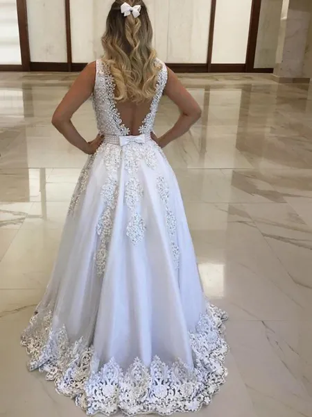 A-line Princess V-Neck...