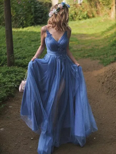 A-line Princess V-Neck...