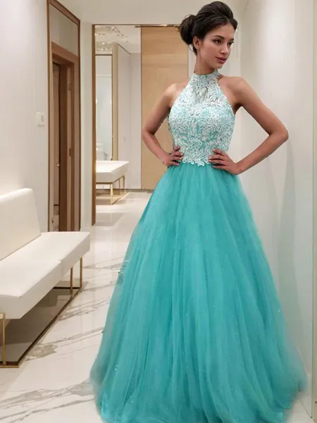 A-line Princess Halter...