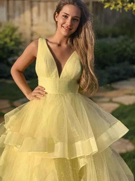 Ball-Gown Princess V-Neck...