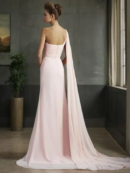 A-line One-Shoulder...