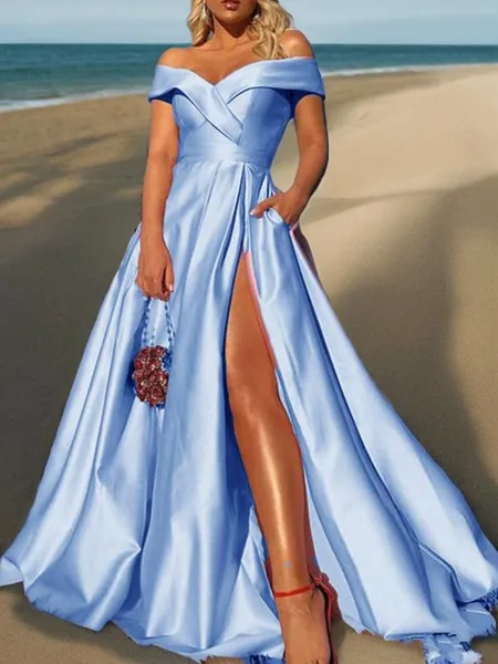 A-line Off-the-Shoulder...