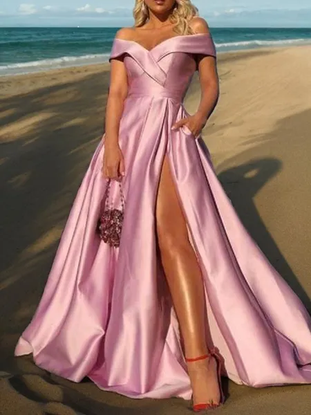 A-line Off-the-Shoulder...